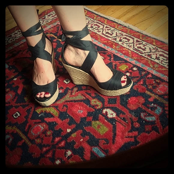 UGG Shoes - UGG black wedge heels